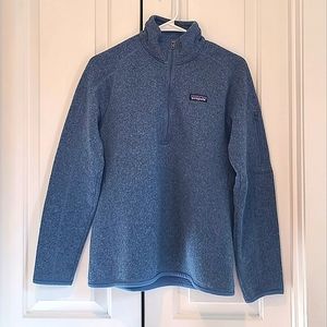Patagonia Women’s Better Sweater Berlin Blue 1/4 Zip Pullover size M